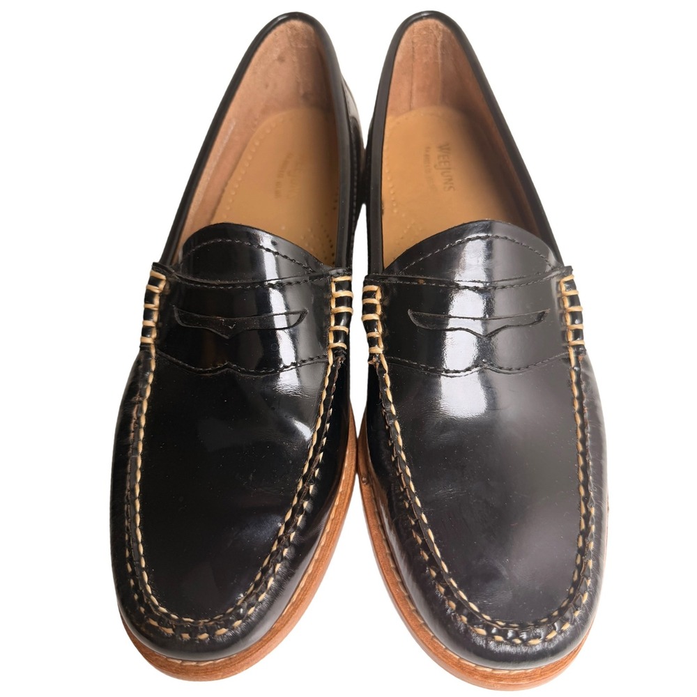 G.H. Bass Weejuns Whitney Penny Loafers Black Patent Leather Size 8M - Picture 4 of 16